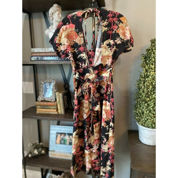 Current/Elliot The Retro Midi Dress Linen NEW - Picture 11 of 13